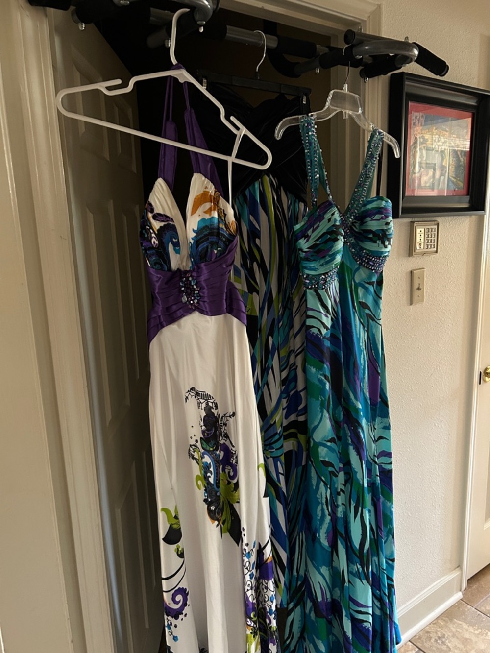 Purple & Teal Beaded Maxi Dresses sizes  4,6,7